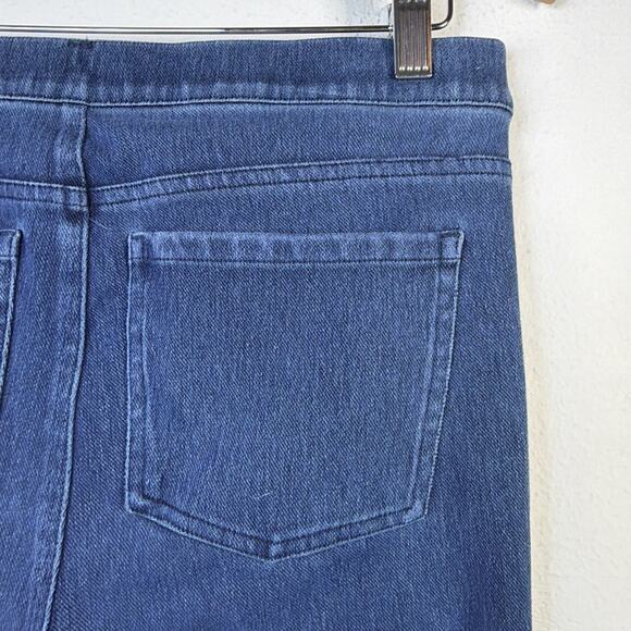 Spanx Jean-ish Womens Large Blue Jeanish Ankle Jegging Stretch Denim slimming - Picture 6 of 12